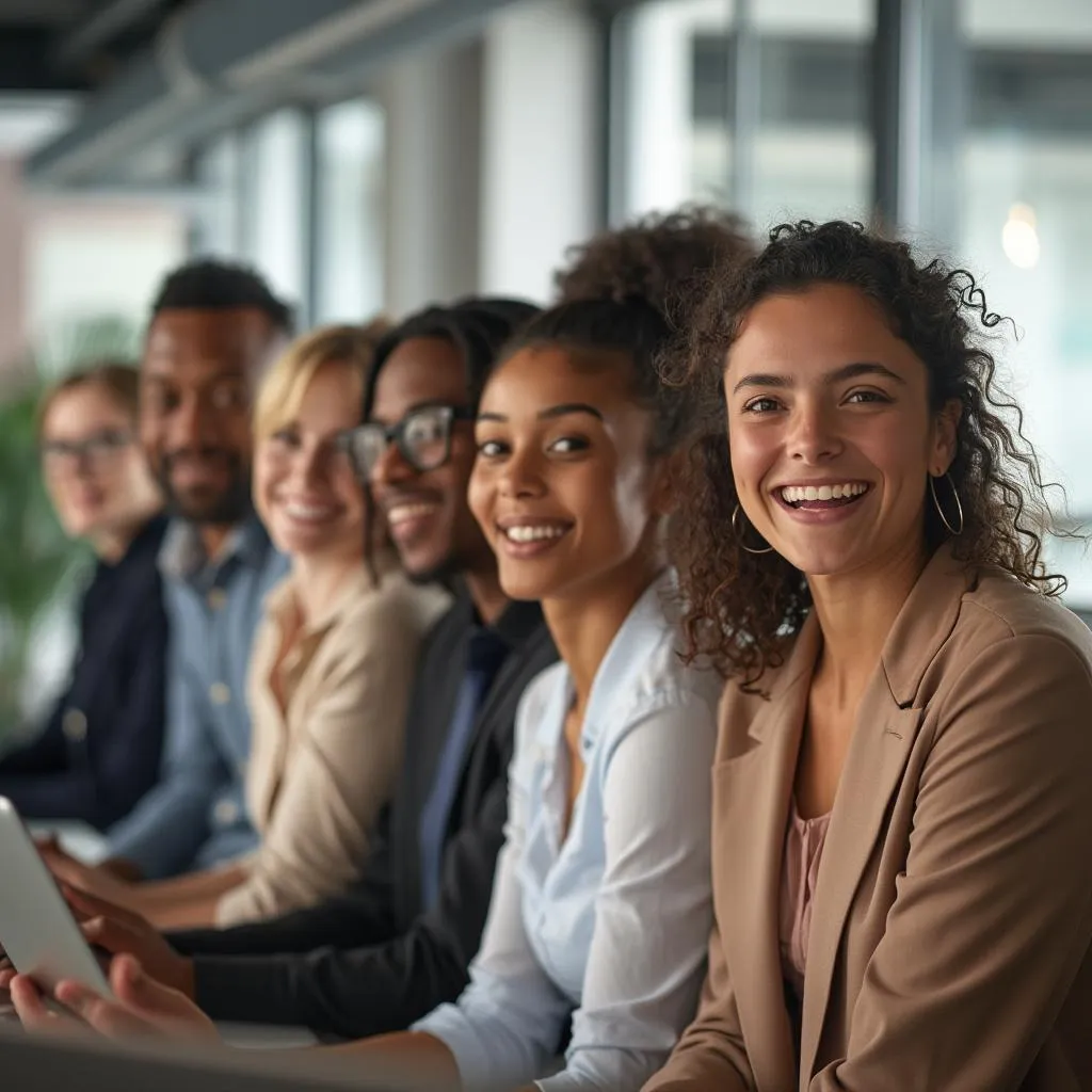 Equipo de LFLEGWARMER en un ambiente de trabajo positivo