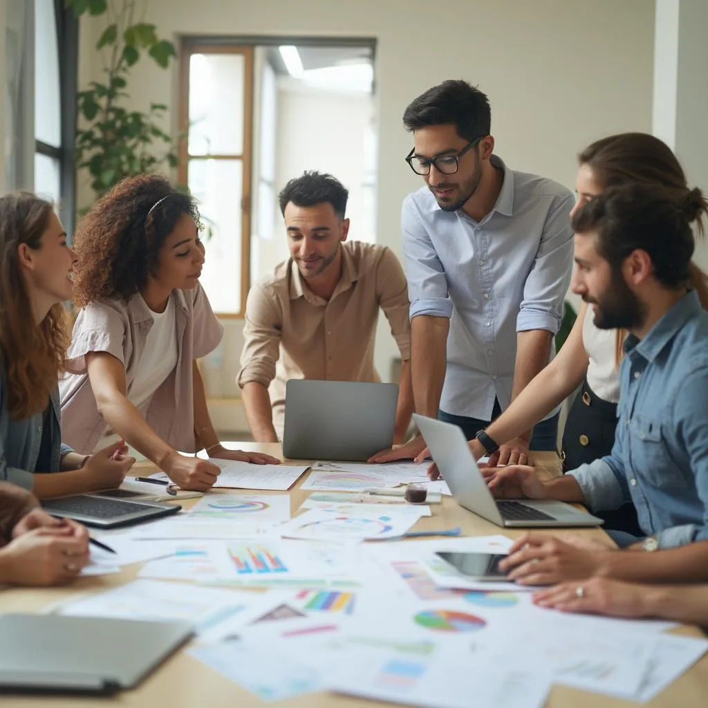 Equipo discutiendo estrategias de protección de PI